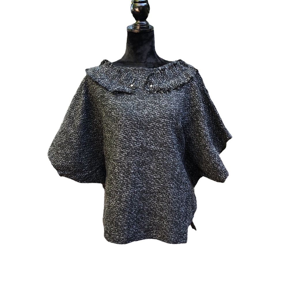 Azz Trading Gray Wrap Poncho Scarf NWT - Picture 5 of 14